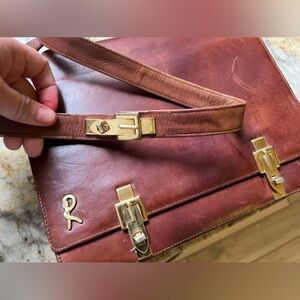 Roberta Di Camerino shoulder purse 70s leather